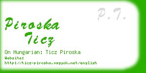 piroska ticz business card